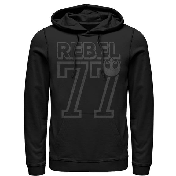 Men's Star Wars Rebel 77 Pull Over Hoodie Black X Large