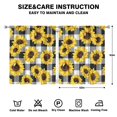 thumbnail image 2 of Floral Sunflower Pattern Kitchen Curtains Set of 2 - 52x63 Inch Semi-Sheer Panels, Boho Country Tier Curtains with Rod Pocket, 2 of 2