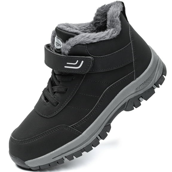 Northblanc Womens Winter Snow Boots Outdoor Hiking Boots Warm Faux Leather Lined Waterproof Anti-Slip Ankle Booties for Walking