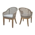 thumbnail image 2 of Set of Two Outdoor Teak Patio Dining Chair with Cushions - Natural, 2 of 6