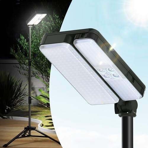 10000lm Dimmable Rechargeable Work Light, 15000mAh Detachable Camping Work Light 72'' Telescopic with 2 Separate Lights, 2 Charge Ways Type C & Solar Powered$$Sport & Recreation Other