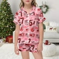 thumbnail image 4 of oqasdz Girls Pajamas Long Sleeve Cute Print Loungwear Home Outfit for Kids and Toddler Casual Sleepwear Relaxed Fit Pajama Set, 4 of 4