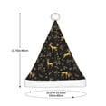 thumbnail image 3 of KLL Christmas Hats for Adults Plush Christmas Gold Deers1 Print Santa Hat Xmas Fluffy Santa Claus Hat for Women Men, 3 of 6