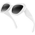 thumbnail image 2 of FEISEDY Retro Cateye Sunglasses Women Oversized Vintage Cat Eye Shades UV400 Lenses B2817, 2 of 13