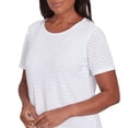thumbnail image 4 of Alfred Dunner Womens Textured Chevron Lace Back Tee, 4 of 4