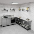 thumbnail image 2 of 10" X 16" Stainless Steel Wall Shelf | Metal Shelving | Garage, Laundry, Storage, Utility Room | Restaurant, Commercial Kitchen | NSF, 2 of 8