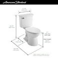 thumbnail image 5 of American Standard Vormax Tall Height 2-Piece 1.28 GPF Single Flush Elongated Toilet in White, Seat Not Included, 5 of 8