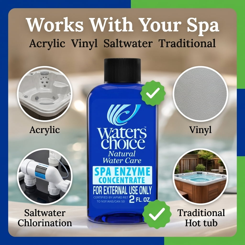 Waters Choice Spa Enzyme Concentrate 2 oz - 6 month supply