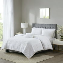 Home Essence Amari 4 Piece Cotton Seersucker Duvet Cover Set