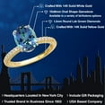 thumbnail image 2 of Gem Stone King 14K Two Tone Gold Millennium Blue Mystic Topaz and Lab Grown Diamond Engagement Ring for Women | 3.16 Cttw | Oval 10X8MM | Gemstone November Birthstone | Size 5, 2 of 6