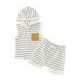 thumbnail image 1 of PEASKJP Boys Fashion Shirt Set Cartoon Print Pattern Short Sleeve Two-piece Suit,White 80, 1 of 5