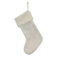 thumbnail image 2 of Old World Christmas Knit Christmas Mantle Stocking, White Plush, 24in, 2 of 3