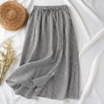 thumbnail image 3 of BUIGTTKLOP Womens Midi Skirt Drawstring Elastic Waist Drawstring Skirts Striped Side Split Summer Casual Flowy Skirts, 3 of 6