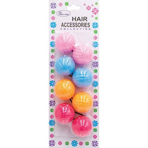 BLOSSOM - Hair Accessories Hair Knockers 4PCs BLACK #PPP08-02