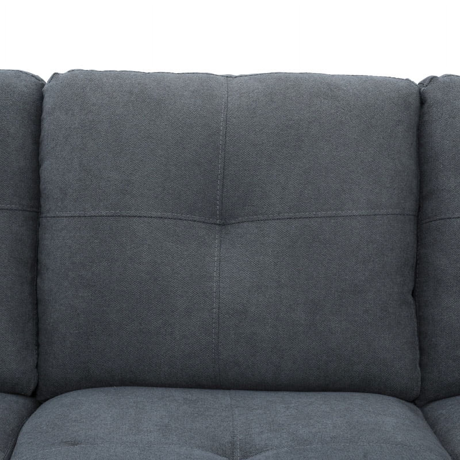 Hommoo Convertible Sectional Sofa Couch, Modern L-Shaped Couch Sofa Sectional for Small Living Room, Apartment and Small Space, Dark Grey