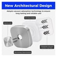 thumbnail image 3 of Bxaolu Waterproof Suction Cup Hooks, 2Pack Heavy Duty Stainless Steel No Drill Shower Hooks for Hanging Towels, Robes, Loofahs, Holder Holds Strong on Tile,Glass,Mirror,Wall,Bathroom Door, Gold, 3 of 8