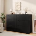 thumbnail image 5 of Bedroom Furniture Sets, Asofer Black Room Set Includes Queen Bed Frame, 6-Drawer Dresser & 6-Drawer Dresser, 5 of 14