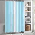 thumbnail image 5 of Light Blue Stripe Shower Curtain for Bathroom, Summer Ocean Style Waterproof Shower Curtains Washable Quick Dry with Hooks Bathtub Curtains 72x72IN, 5 of 9