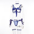 thumbnail image 4 of Gibobby Ropa interior mujer Lenceria Mujer de una Pieza Erotica Baby Doll Sexy Conjunto de Ropa Interior Sensual para Mujer(Azul, CH), 4 of 5
