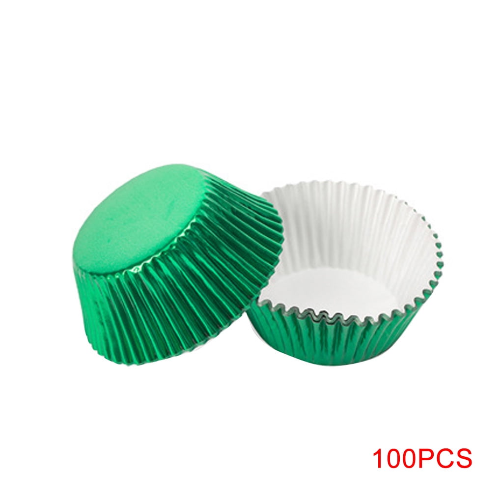 Sonceds 100pcs Paper Cupcake Cup Aluminium Foil Muffin Baking Cups Liners Cupcakes Case