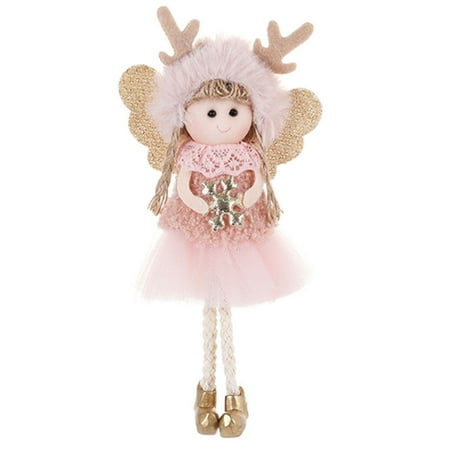

Christmas Doll Pendant Wearproof Christmas Tree Decoration Hanging Doll Ornament White