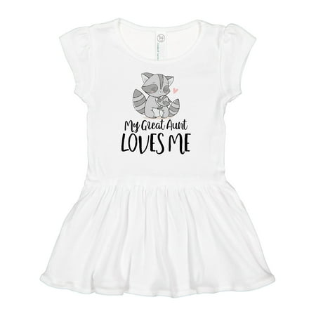 

Inktastic Raccoon My Great Aunt Loves Me Gift Baby Girl Dress