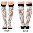 thumbnail image 4 of FORMRS Womens Knee High Socks Casual Long Thick Travel Daily Wear, 2 Pairs, Brown Nordic Christmas House, 4 of 6