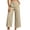 Khaki dress pants women, variant on FNFYFH Cropped Dress Pants for Women High Waisted Wide Leg Work Trousers Trendy Travel Golf Pants with Pockets