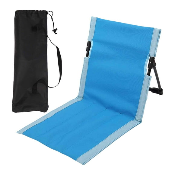 Colaxi Chaise de Camping Pliante avec Dossier Siège de Sol Portable Chaise de Sol Pliable pour Événements Sportifs Concerts en Plein Air Randonnée Sac à Dos Bleu Foncé