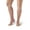 Lt. Nude, variant on Ames Walker AW Style 41 Sheer Support 15-20 mmHg Moderate Compression Open Toe Knee High Stockings Nude Large