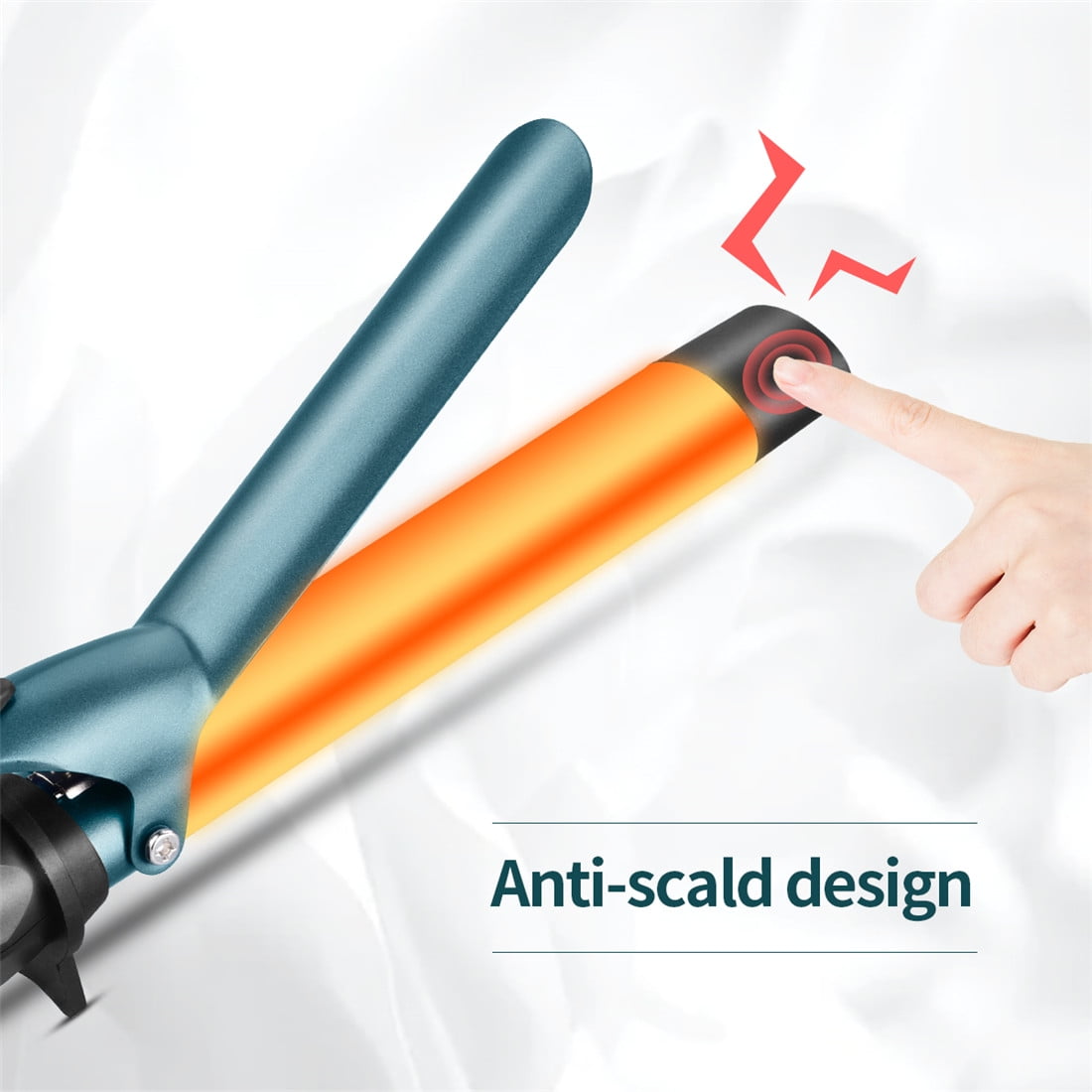 CkeyiN 32mm Flat-Tube Curling Iron, 2-Speed Temperature-Controlled