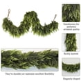 thumbnail image 6 of Lighted Norfolk Pine Garland with Warm White LED Lights, Soft Touch Artificial Christmas Greenery, Table Fireplace Wall Stair Railing Decor, Flexible Winter Home Accent, Green-M, 6 of 8