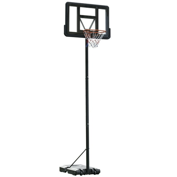 Soozier Portable Basketball Hoop, 5ft-10ft Height Adjustable with Wheels
