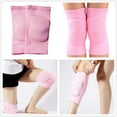 thumbnail image 4 of Xiao Hua Soft Kneepads Cotton Volleyball Tennis 1 Pair-Women Pole Dance Yoga Knee Protector Guards for Athletic Use Adult Cycling Gym Workout Exercise Skating Knee Brace Support With Sponge (Pink, L), 4 of 5
