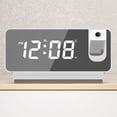 thumbnail image 2 of Projection Alarm Clock Reusable Digital Alarm Clock with Large 7.3” LED Display USB LED Digital Clock with 180° Rotatable Projector Portable Alarm Clock Projection for Home Bedroom, 2 of 6