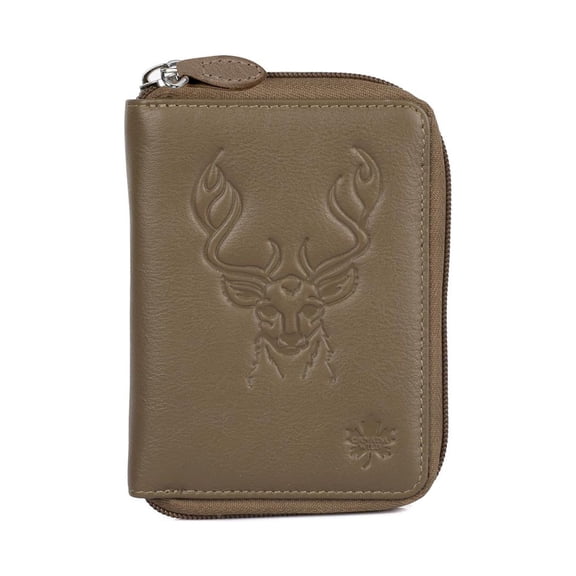 Karla Hanson CANADA WILD Women's Leather Wallet - Deer - Taupe