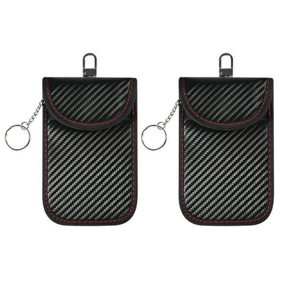 RXIRUCGD Bag For Key Fob - 2 Pack Protector - Car RFID Signal Blocking - Anti-Hacking Case Blocker,Anti-Theft Pouch