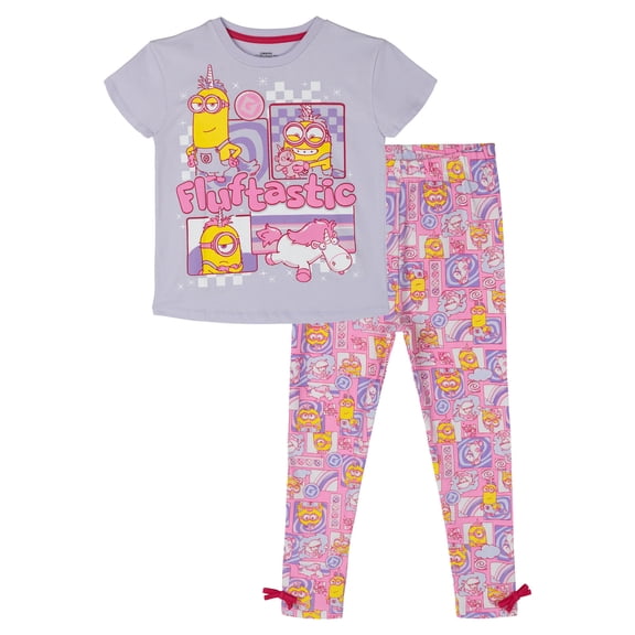 Minions T-Shirt and Leggings Outfit Set Toddler to Big Kid