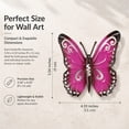 thumbnail image 2 of Topboutique Metal Butterfly Wall Decor,6 Pcs Colorful Metal Butterflies Sculpture,Butterfly Garden Decorations,Outdoor Fence Hanging Wall Art Decor for Yard Living Room Bedroom Patio Balcony, 2 of 6