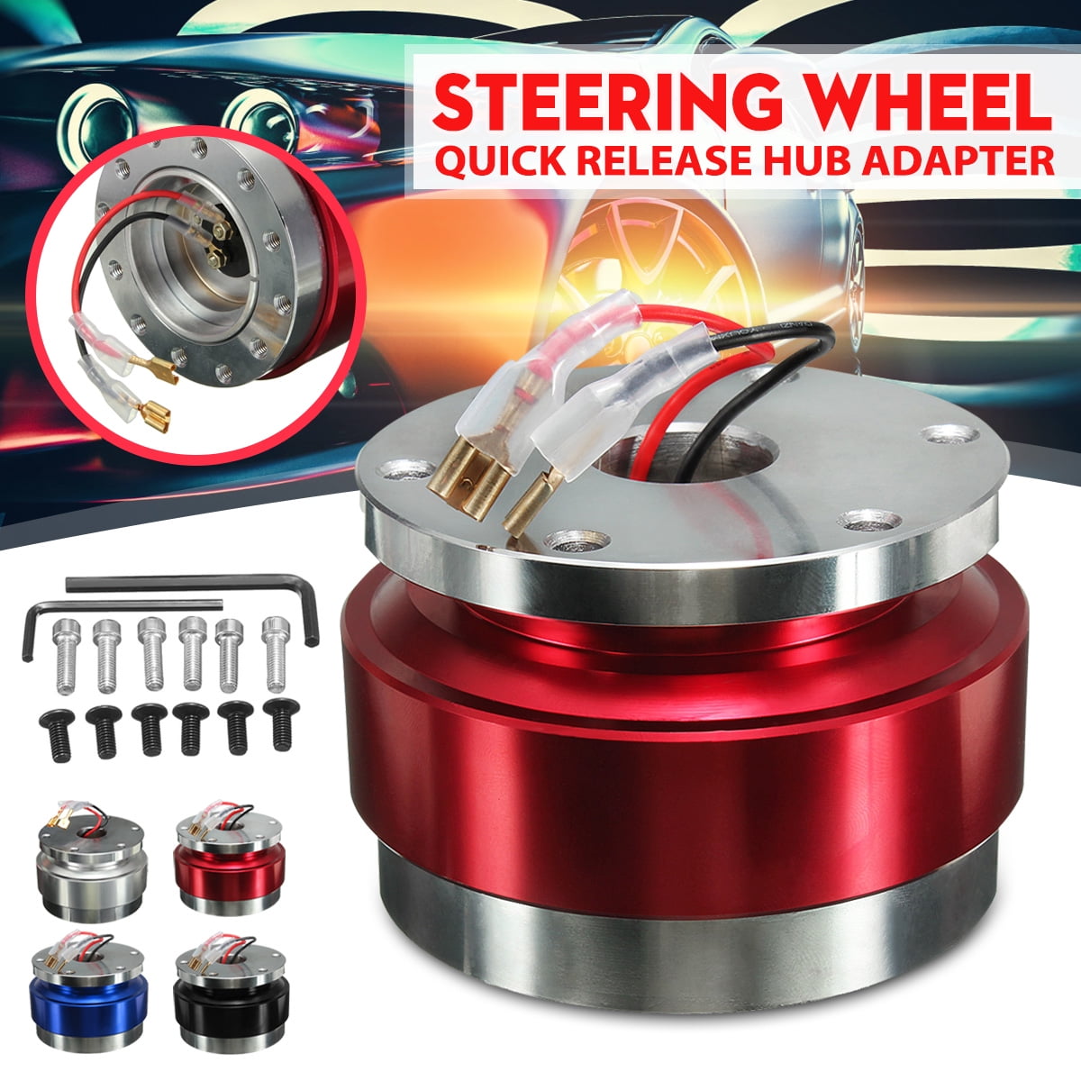 Car Steering Wheel Quick Release Hub Adapter Boss Kit Snap Off Aluminum Alloy US Car & Truck