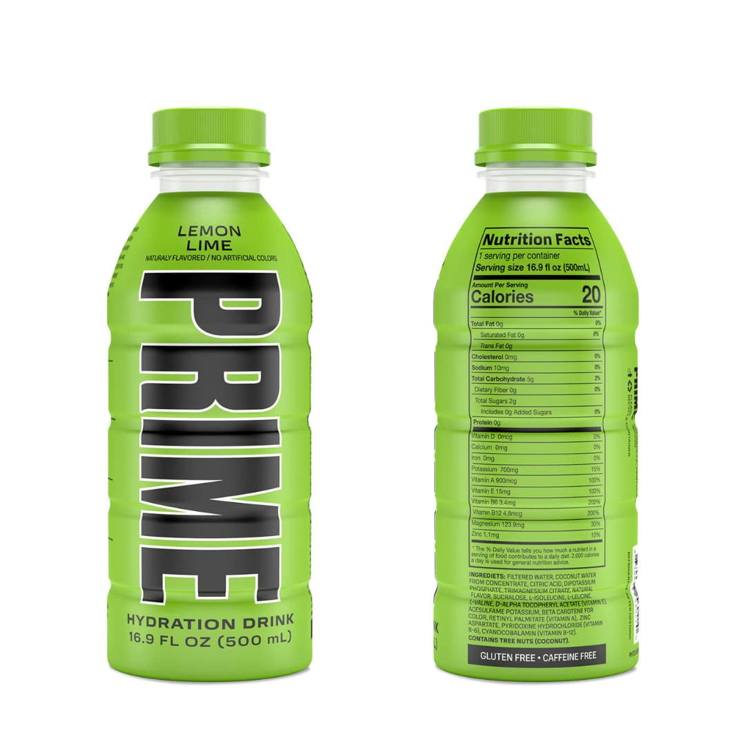 Prime Hydration Sports Drink Variety Pack - Energy Drink, Electrolyte  Beverage - Lemon Lime, Tropical Punch, Blue Raspberry, Orange, Grape & Ice  Pop 