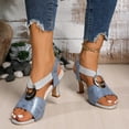 thumbnail image 3 of Mepaouo Women's Low Kitten Heels T Strap Platform Sandals Open Toe Dress Wedding Prom Pumps, 3 of 8