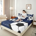 thumbnail image 4 of Castle Fairy Teens Female Men Personalized Initial B Full Size Sheets 4-Piece,Sport Theme Breathable Bed Sheets,Ball Gamer Soccer Lightweight Sheet Sets,Luxury Bedroom Decor, 4 of 7