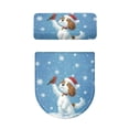 thumbnail image 2 of HELLHERO Toilet Lid Seat Cover Set, Elastic Bottom Fits All Toilet Shapes Elastic Installation, Fashion Stretch Soft, Bathroom Seat Covers, Dog and Bird, 2 of 7