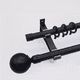 thumbnail image 4 of Soporte Set 4 Cortinero Para Pared Ajustable Gancho, Negro, 4 of 5