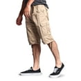 thumbnail image 3 of G-Style USA Men's Rip-stop Belted Cargo Shorts 9AP30 - Solid Khaki - 40, 3 of 5