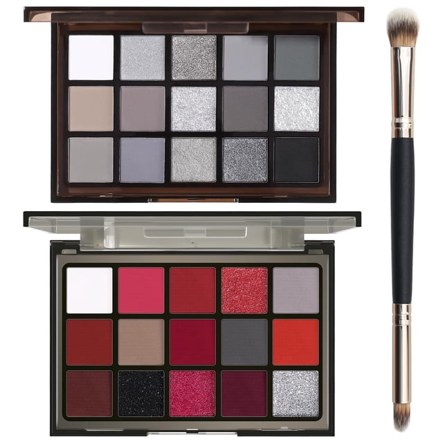 Set de maquillaje UCANBE Paleta de sombras de ojos para Halloween, 2 unidades con brocha
