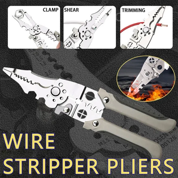 Upgrade Multifunctional Wire Stripper Crimper Cable Cutter Pliers Crimping Tool
