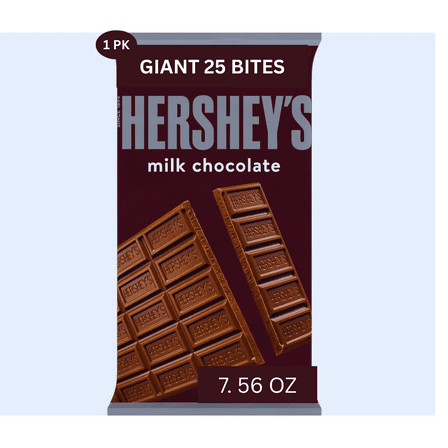 HERSHEY'S Giant 7.56 oz Milk Chocolate Bar – Oversized Treat for Sharing
