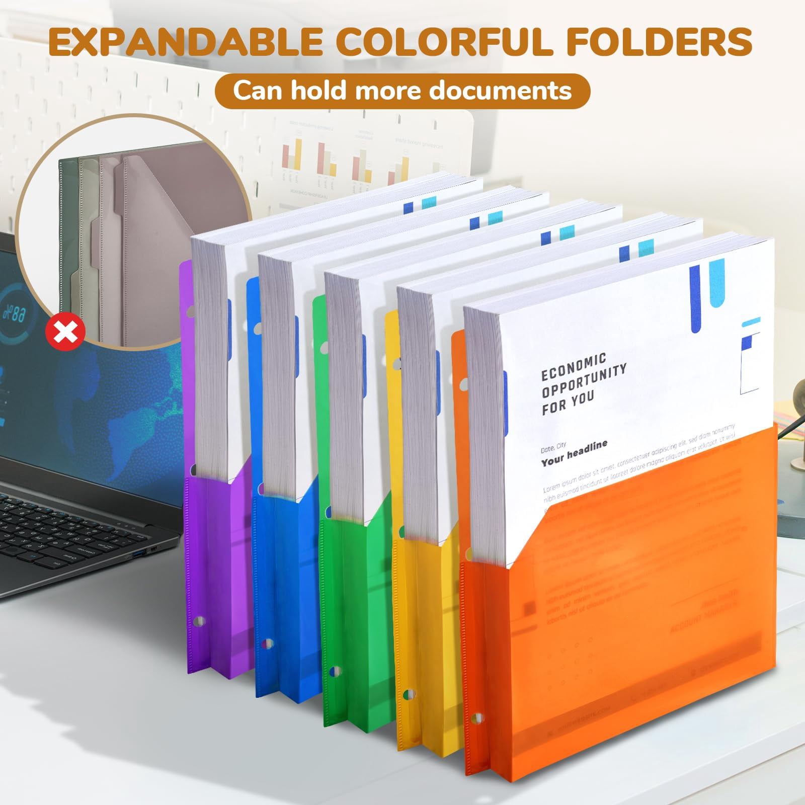 3 Ring Binder Clipboard With Storage 12.4"x10.2" Magnetic Folder 5 Subject Folders Refillable Lined Notepad (11" X 8.5") Ideal For School Office Nursing(beige)